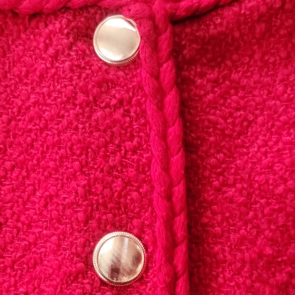 Red Button-Up Jacket - Picture 3 of 5